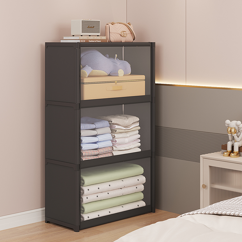 衣柜卧室家用衣服收纳柜子儿童防尘储物架小衣橱出租房用简易组装