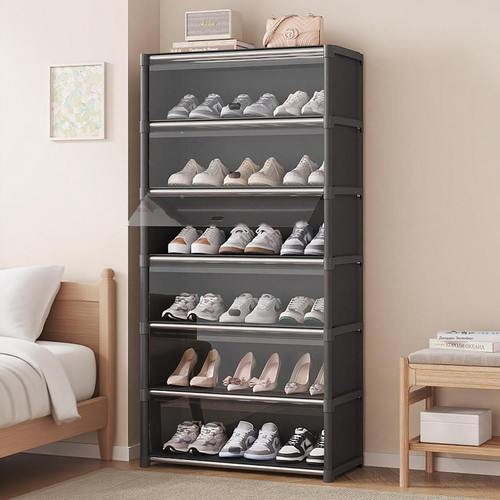 【带门透明可视】防尘鞋柜