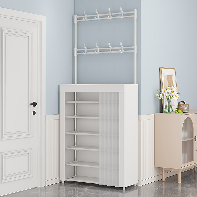 门口简易鞋架家用室内多层防尘省空间结实宿舍入户一体式收纳鞋帽