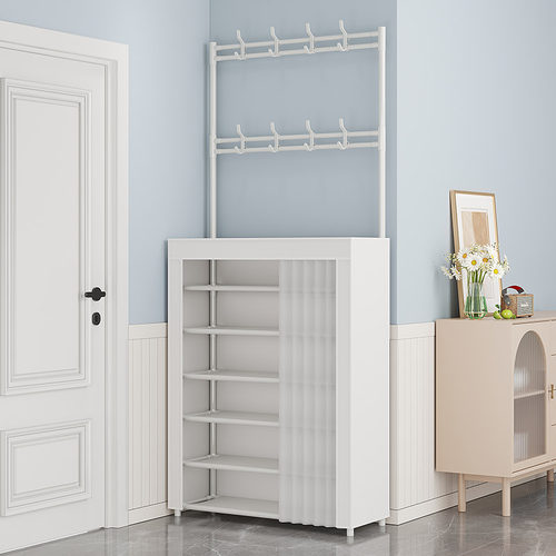 门口简易鞋架家用室内多层防尘省空间结实宿舍入户一体式收纳鞋帽