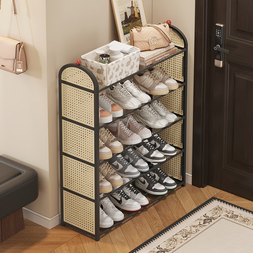 多层鞋架！藤编中古好看百搭