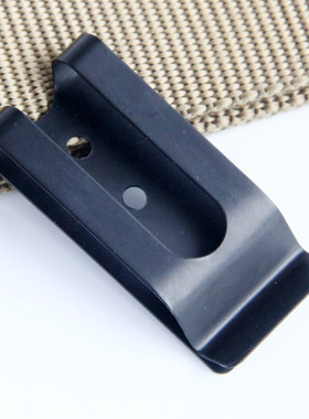 黑色手机套夹子配件腰带锰钢夹手工腰包手电筒刀鞘套皮带弹片夹扣