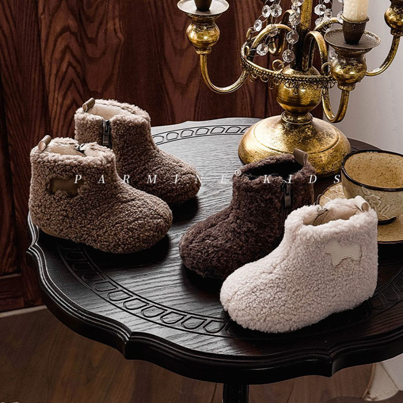 小童洋气加绒加厚保暖毛毛棉靴