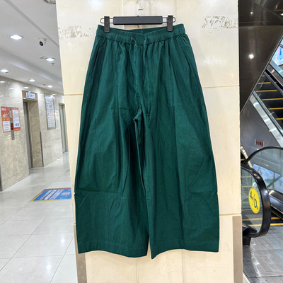 33-9608 欧货春装2026款抽绳松紧腰休闲舒适亮色匹马棉气球裤九分