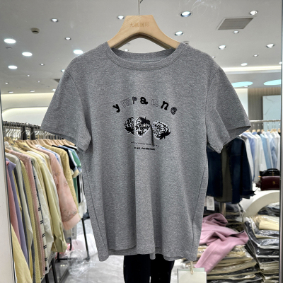 YGSP 3576H 欧洲站春季新款2026时尚百搭卡通草莓字母T恤上衣女