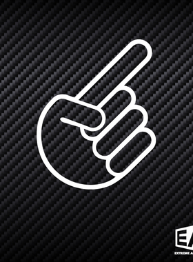 JDM Shocker手势车贴HellaFlush改装HF汽车机车电动车装饰贴纸