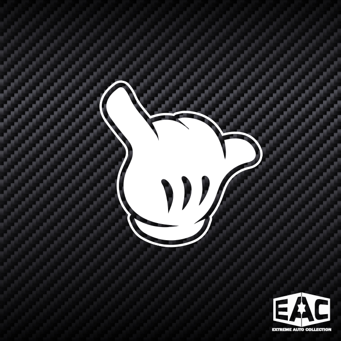 米奇手势米老鼠666车贴汽车摩托电动车笔记本行李箱电脑机箱贴纸