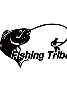 竞钓部落Fishing Tribes钓箱钓具改装贴花汽车身后挡车尾钓鱼贴纸
