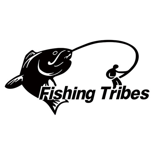 竞钓部落Fishing Tribes钓箱钓具改装贴花汽车身后挡车尾钓鱼贴纸