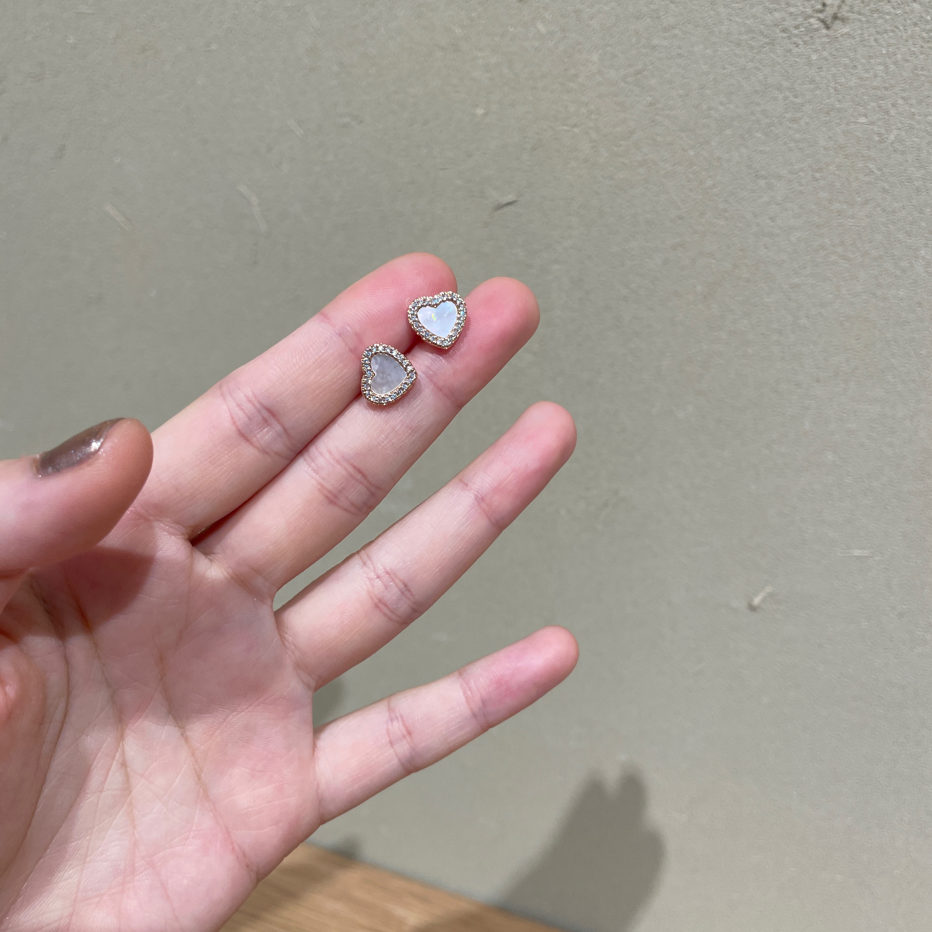 蜜月爱心耳钉母贝ajiad家罗盘