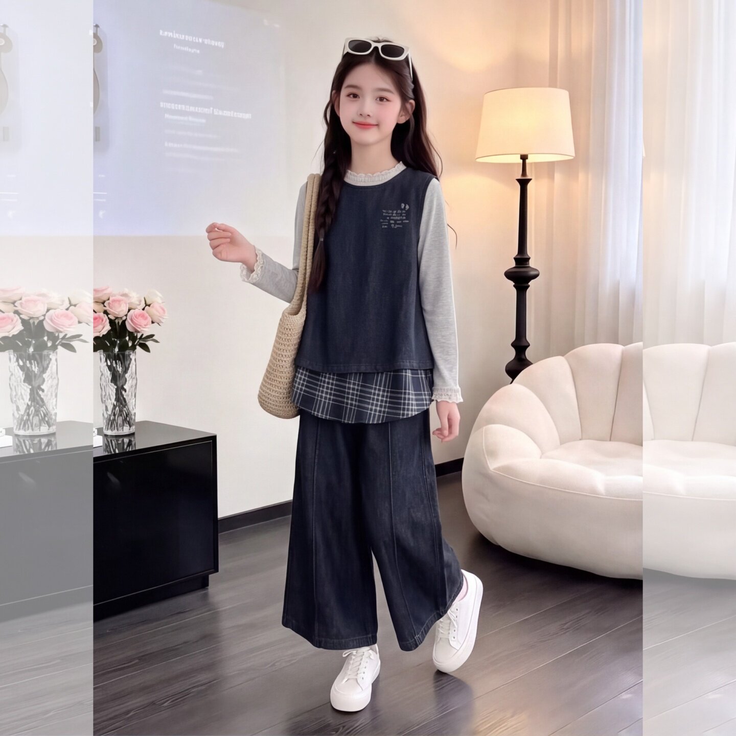 女童秋装套装2026新款潮款儿童洋