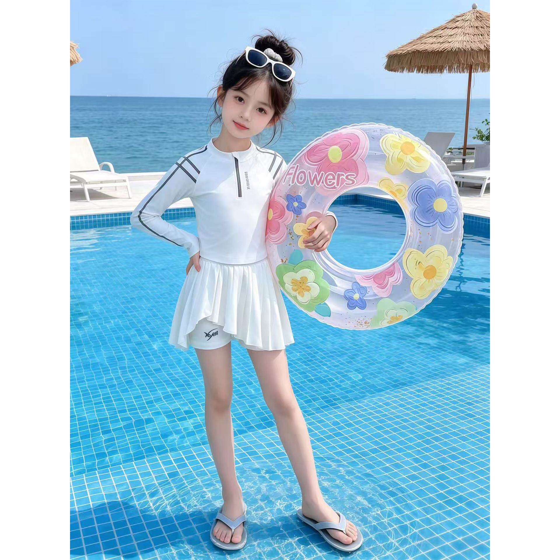 女童分体式泳衣2026洋气新款儿童夏季泳装网红防晒运动游泳衣套装
