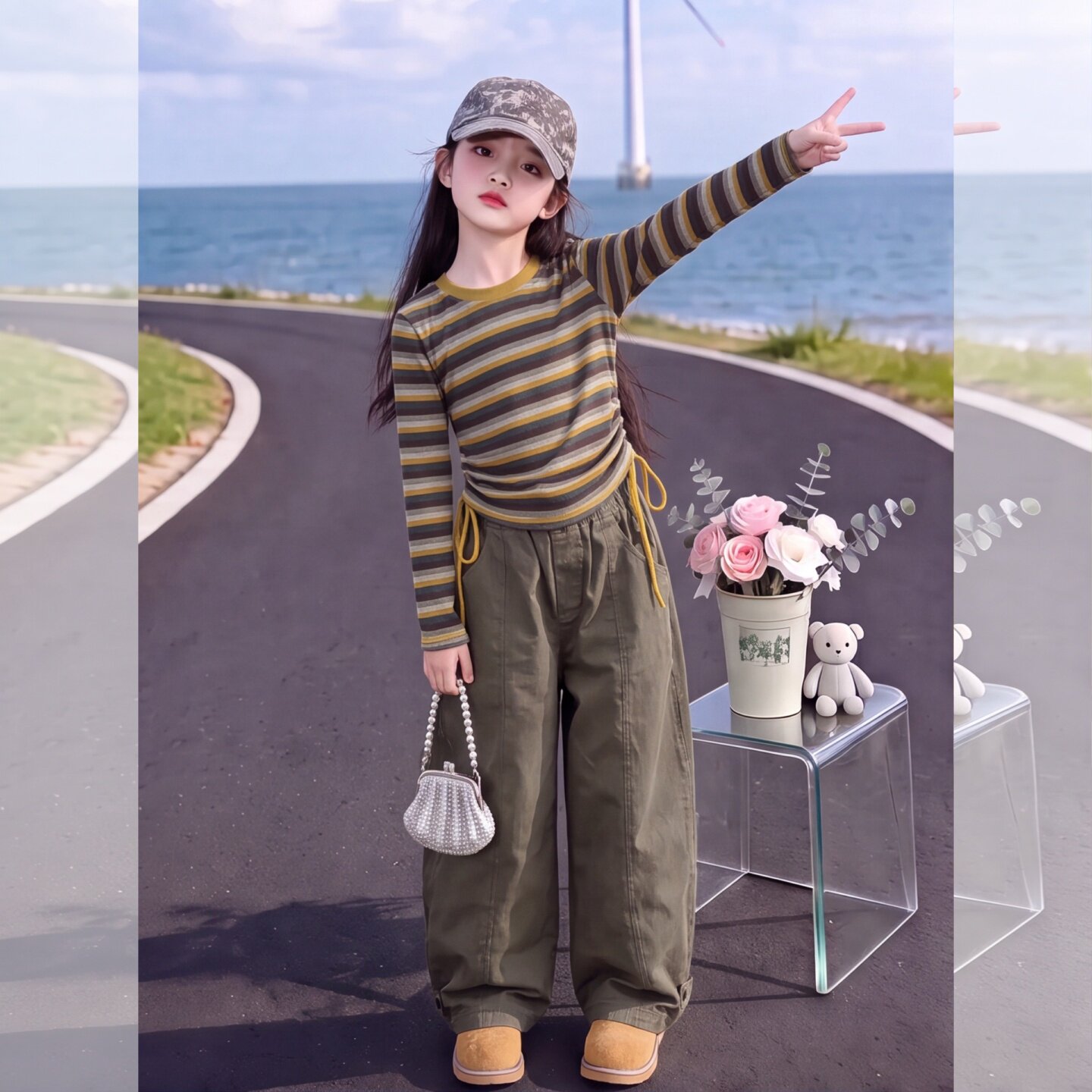 女童独特好看长袖T恤2026女孩今