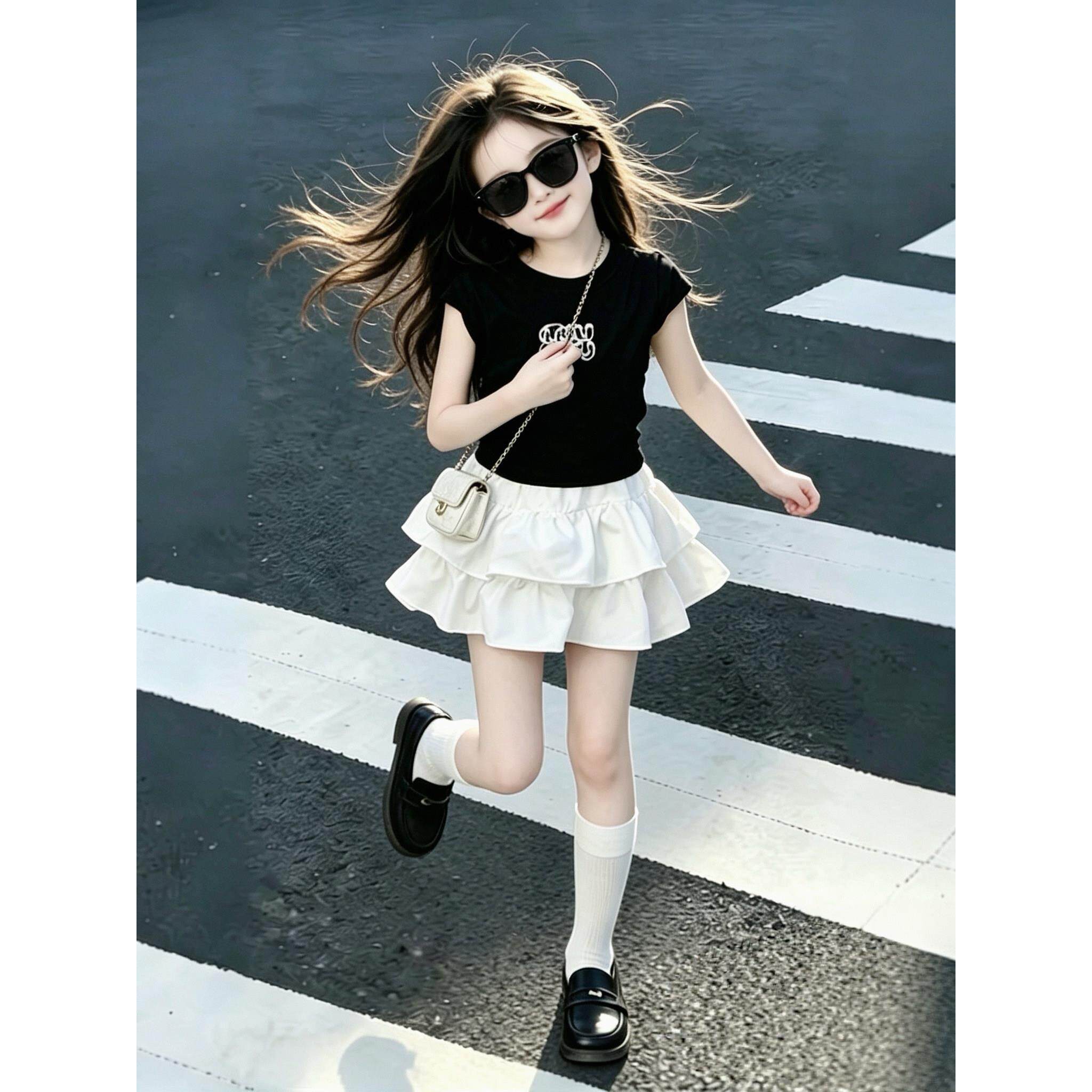 女童短裙套装夏2026新款大童女装裙子洋气时髦儿童超好看韩系穿搭
