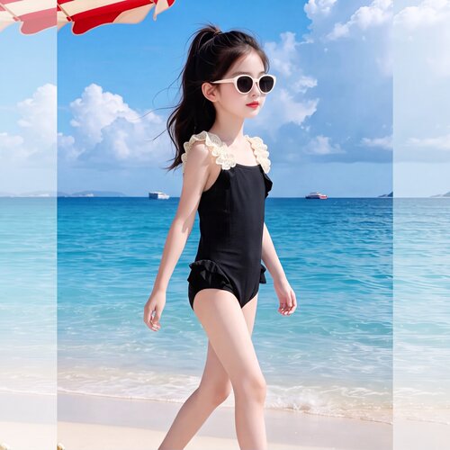 2026新款女童连体泳衣儿童夏季蕾