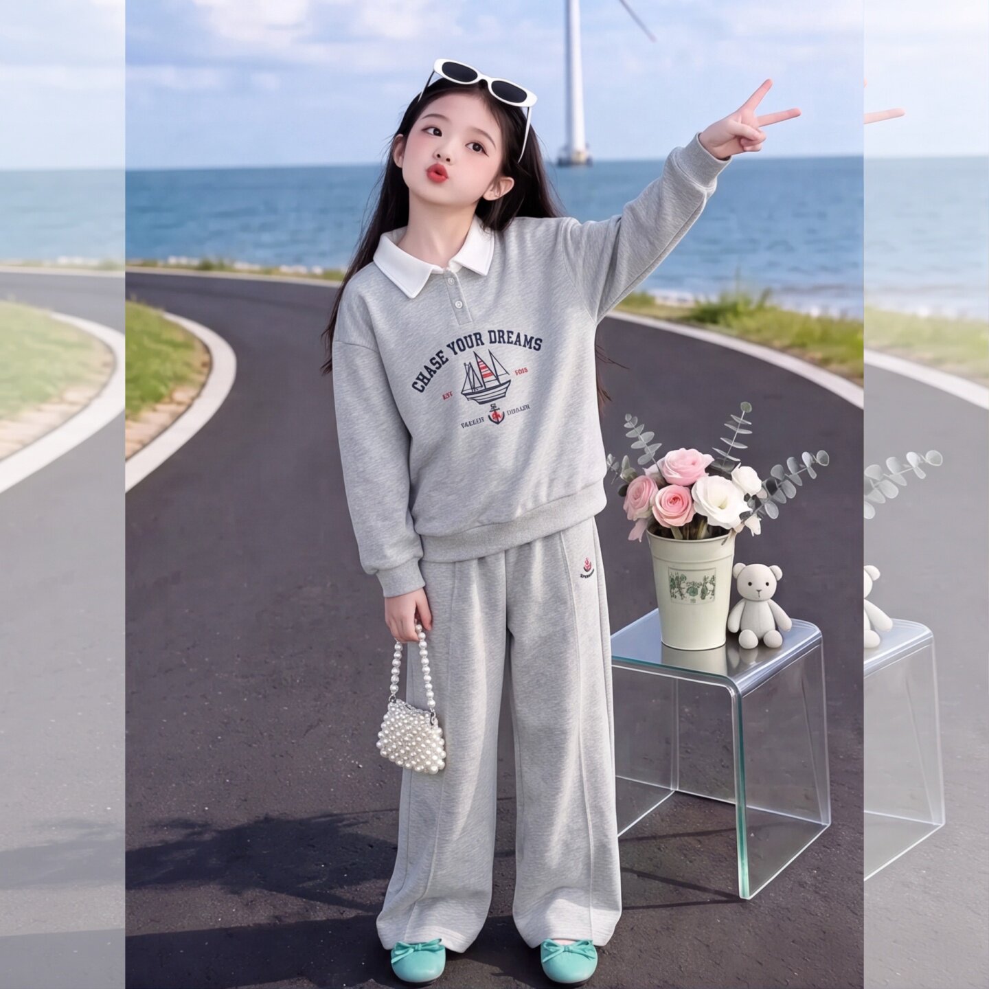 女童卫衣套装秋装2026新款儿童运