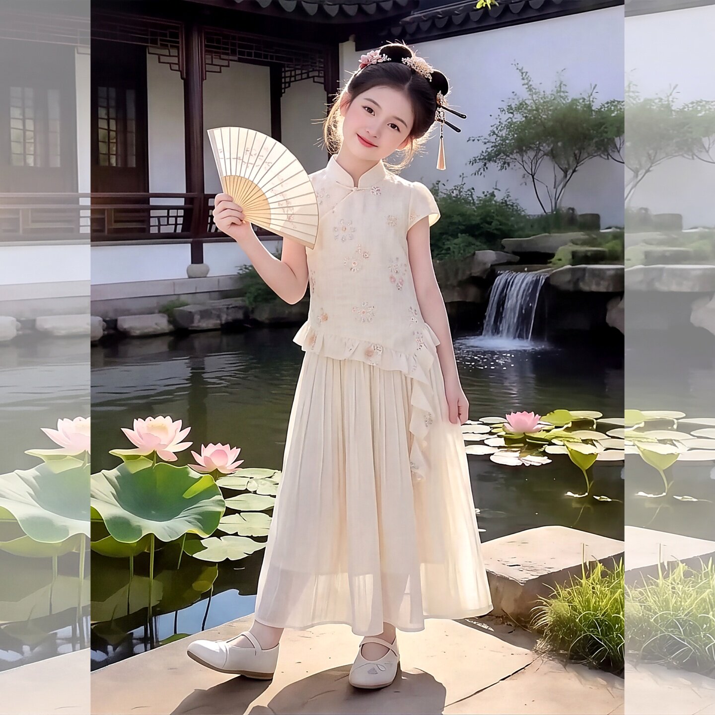 2026新款洋气童装女童夏装旗袍儿