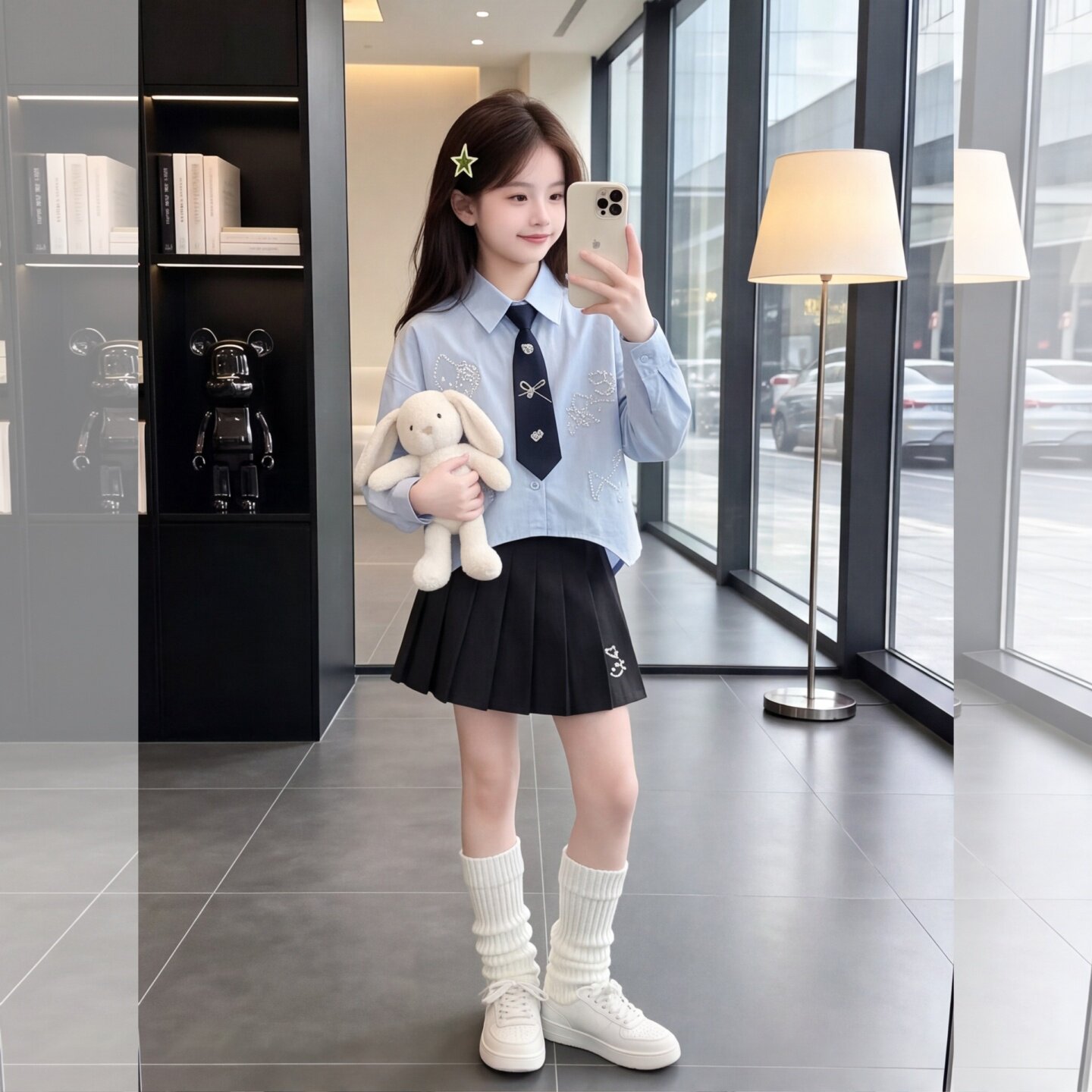 女童JK学院风春秋长袖新款套装