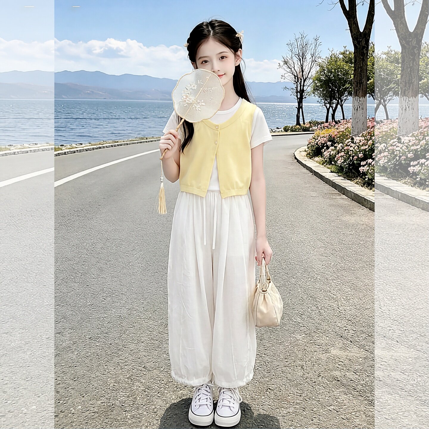 女童夏套装2026新款洋气儿童短袖