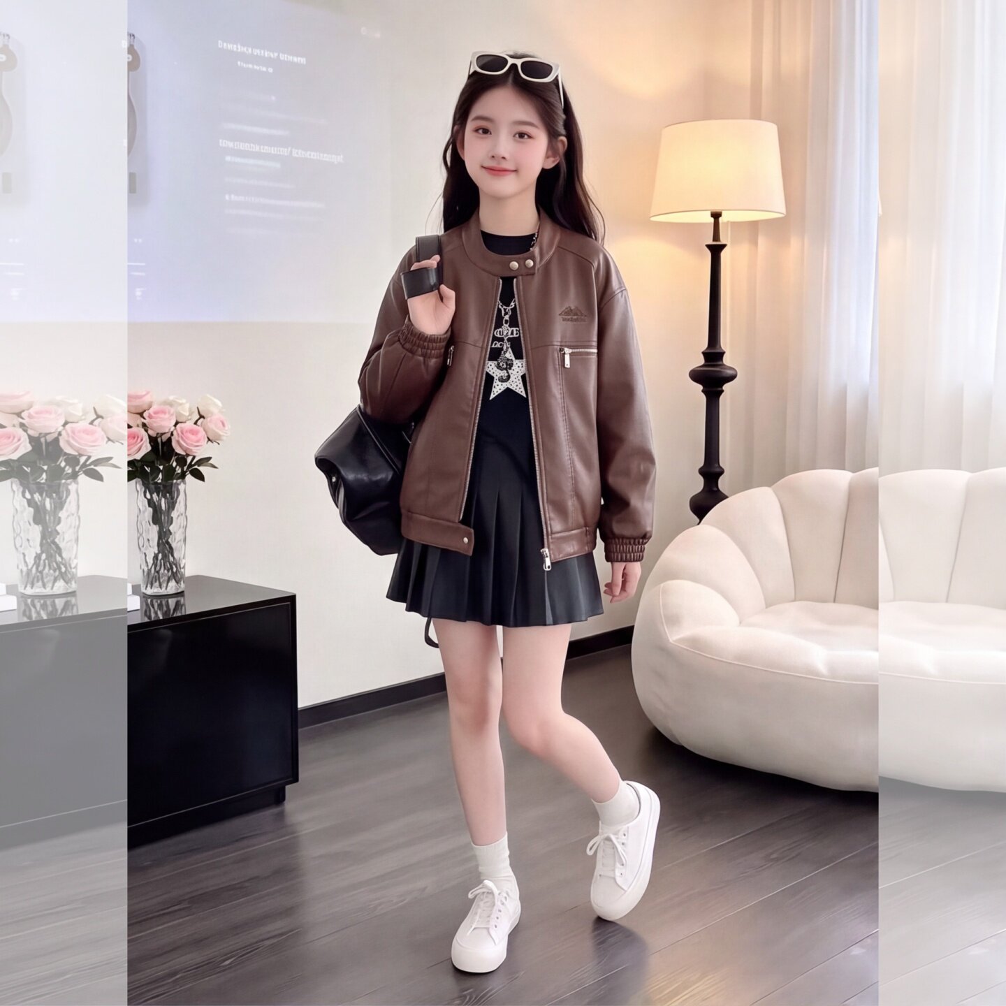 女童外套秋季2026新款儿童洋气皮