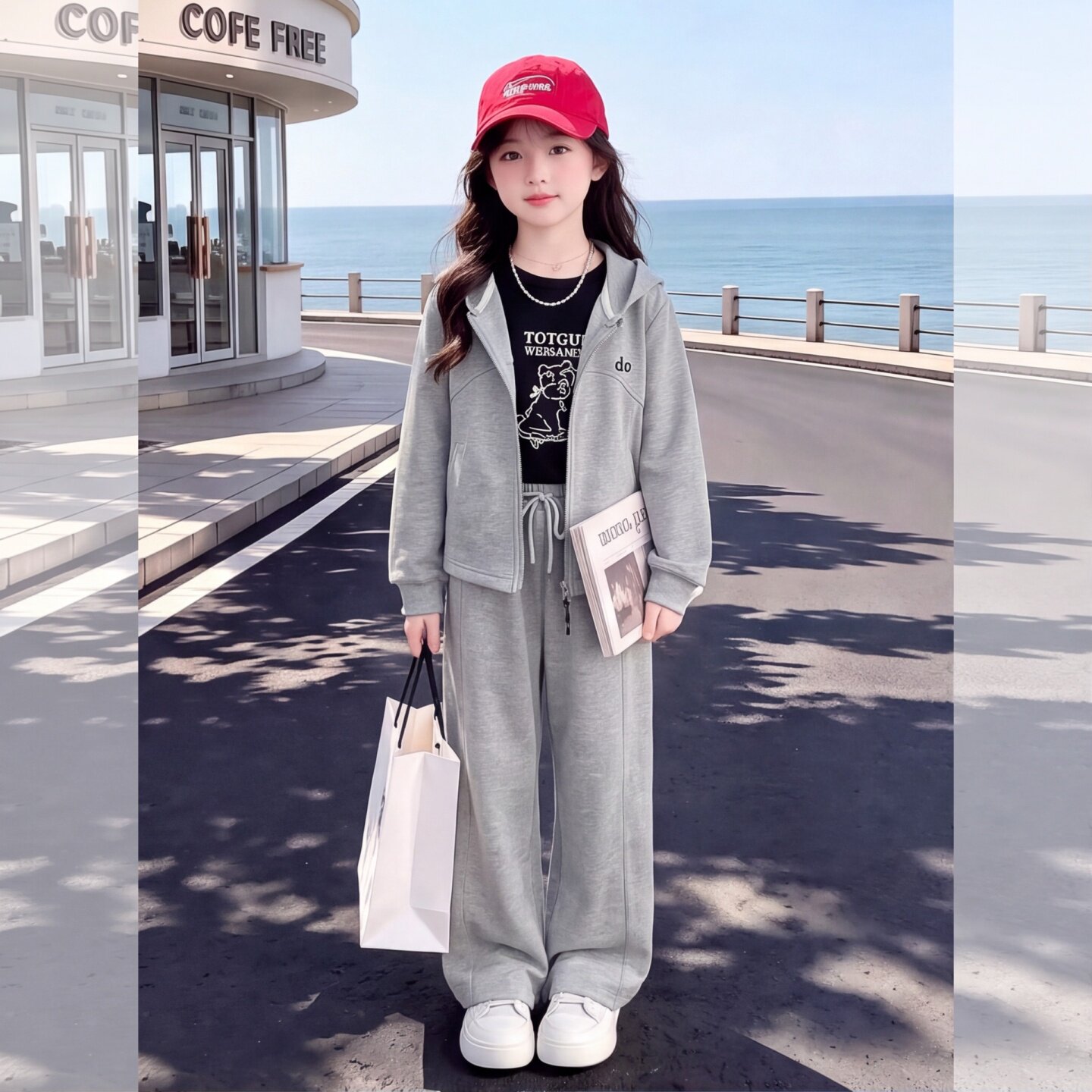 女童秋装套装2026新款中大童外套