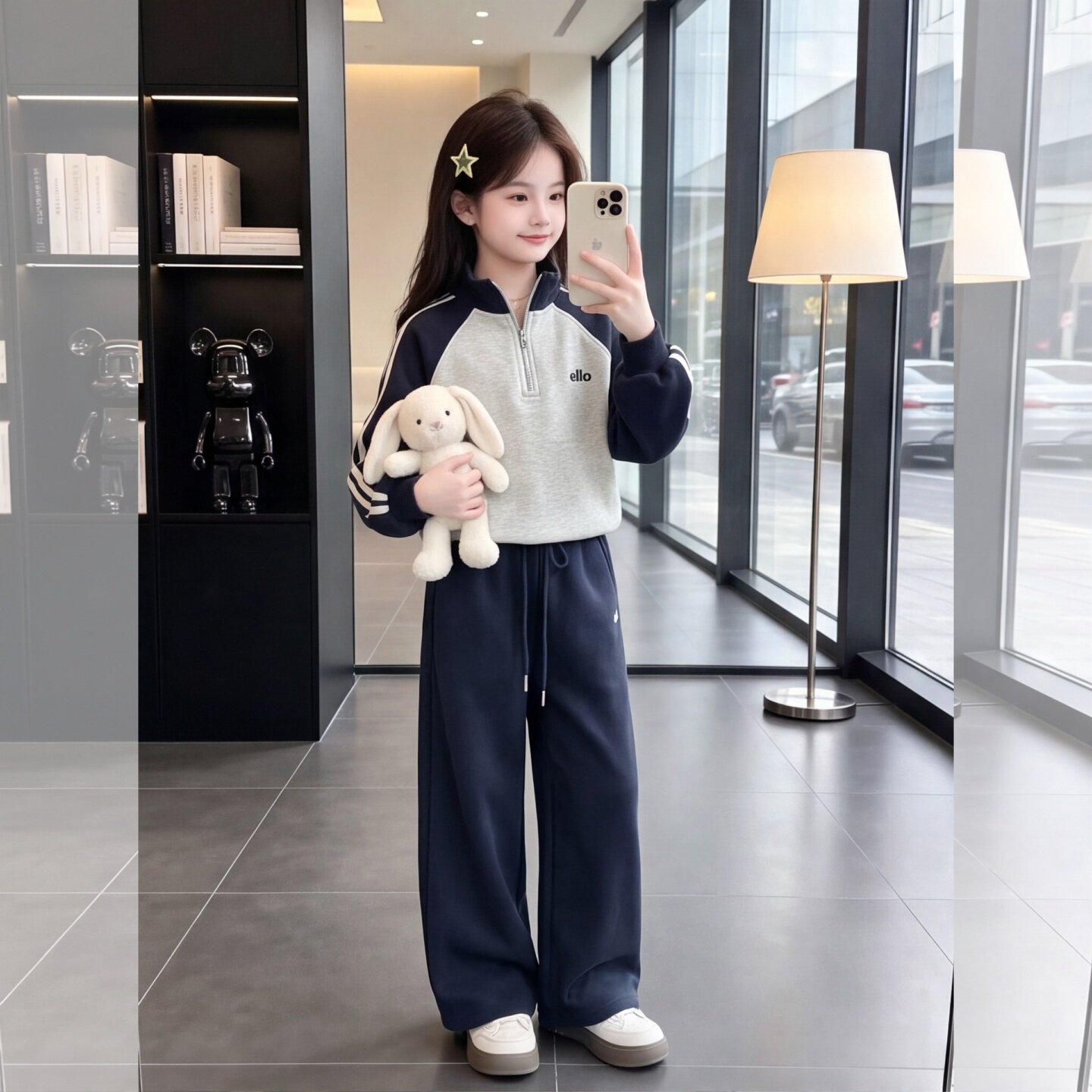 女大童春秋韩版洋气卫衣卫裤套装
