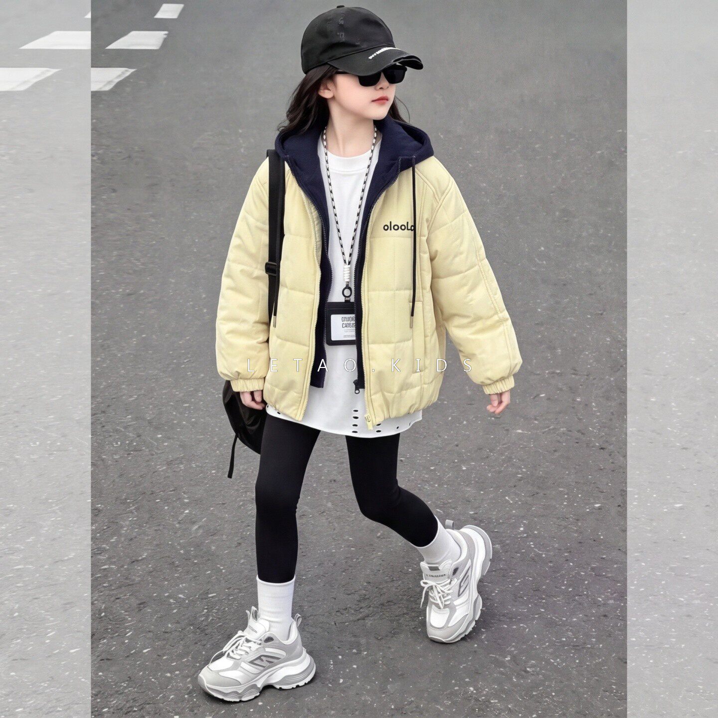 女童冬季韩版洋气时髦棉服外套
