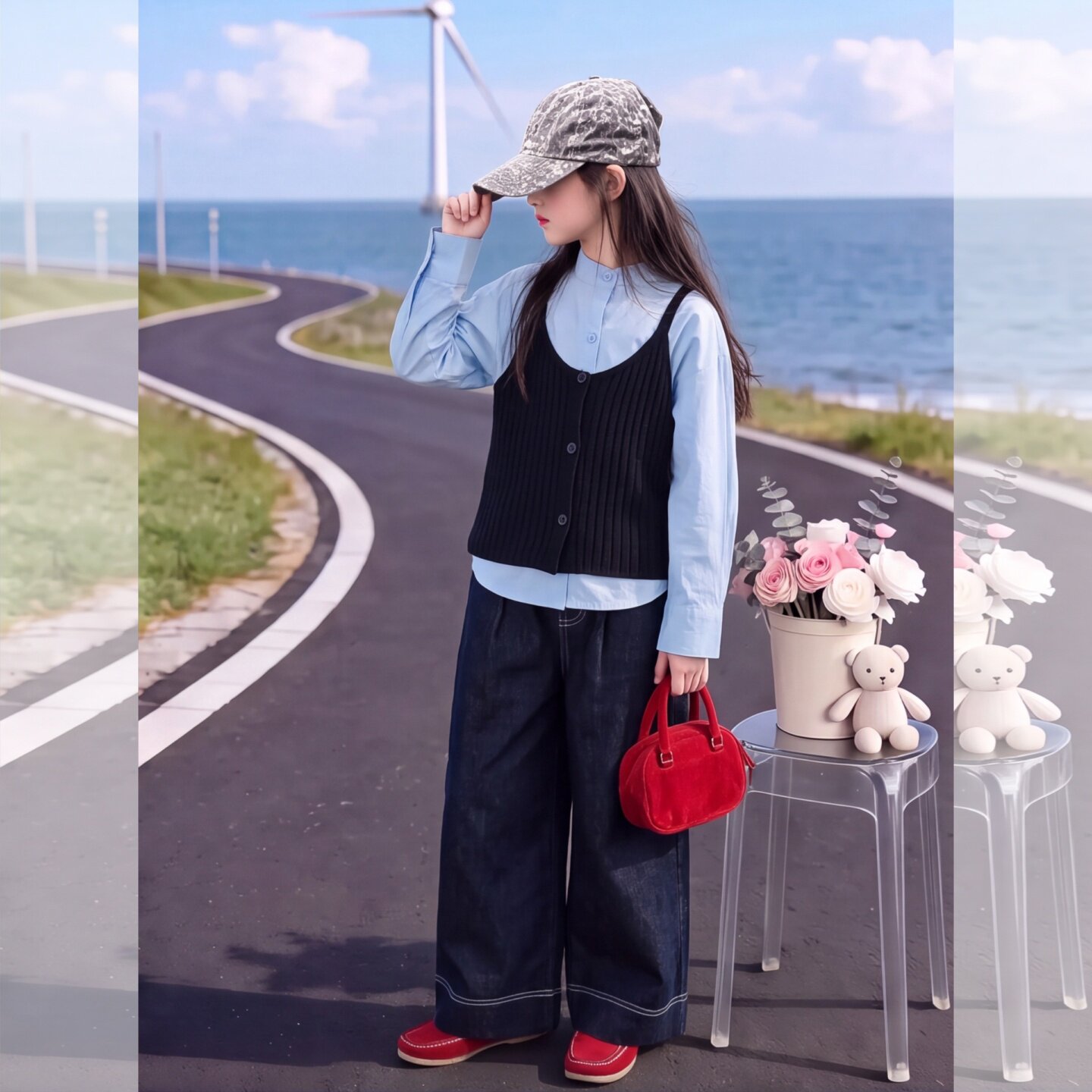 女童套装秋季2025新款儿童洋气衬