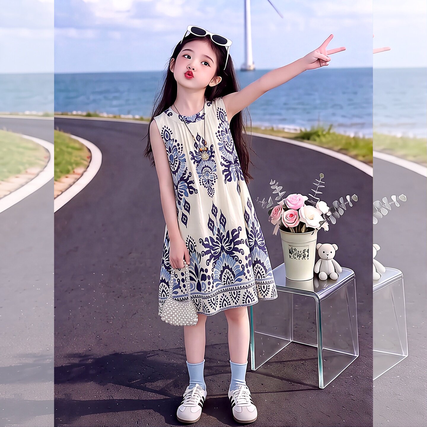 女童度假风连衣裙夏装2026新款儿