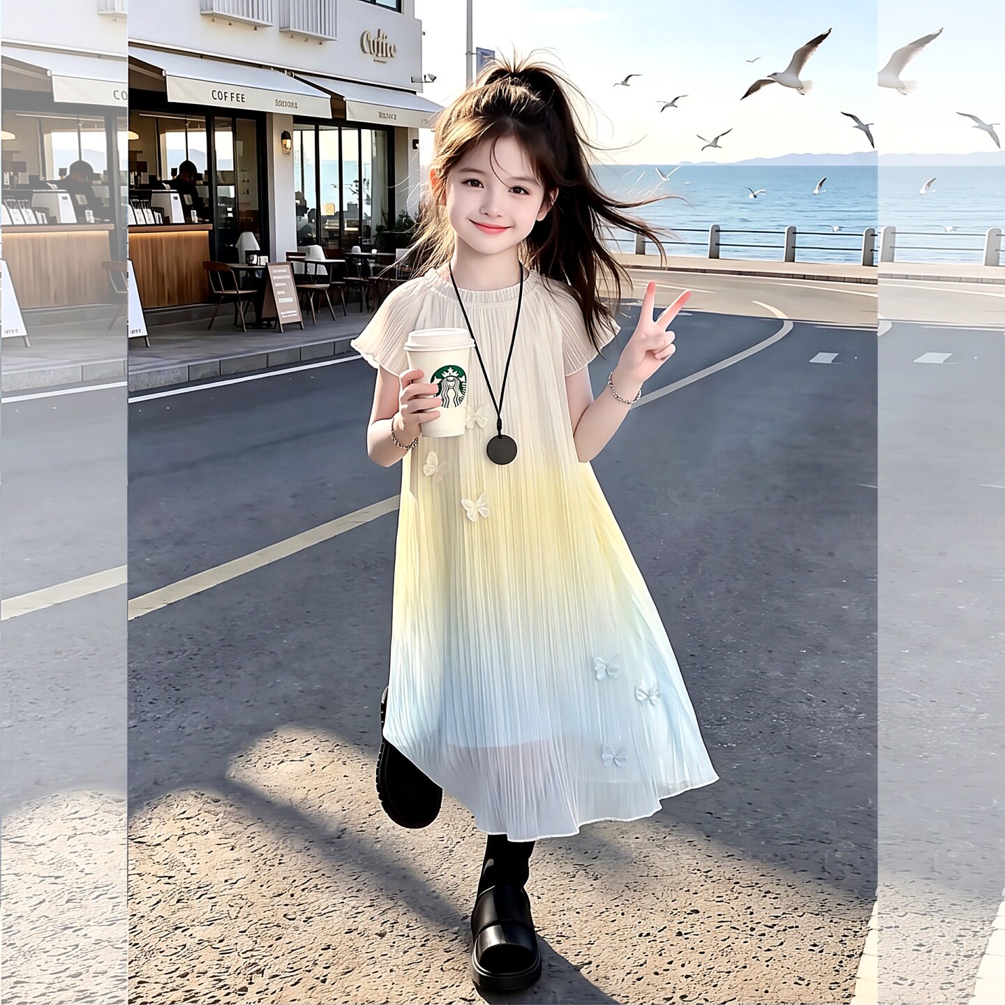 女童连衣裙2026新款儿童洋气夏季