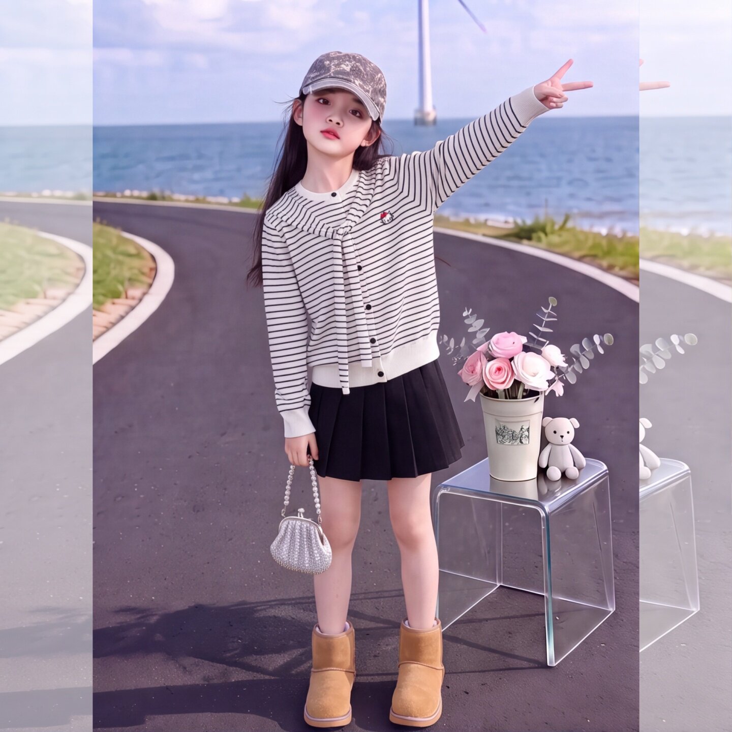 2026秋季新款女童毛衣外套韩版洋
