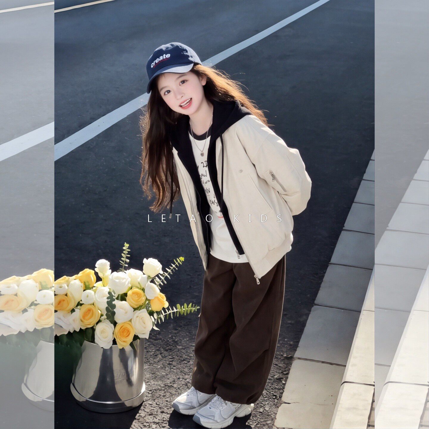 女童秋冬休闲加厚保暖棒球服外套