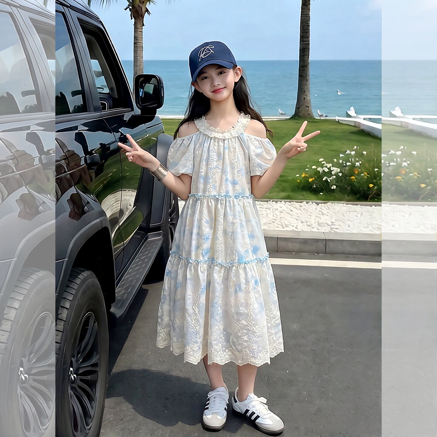 女童连衣裙夏季露肩公主裙绝美裙