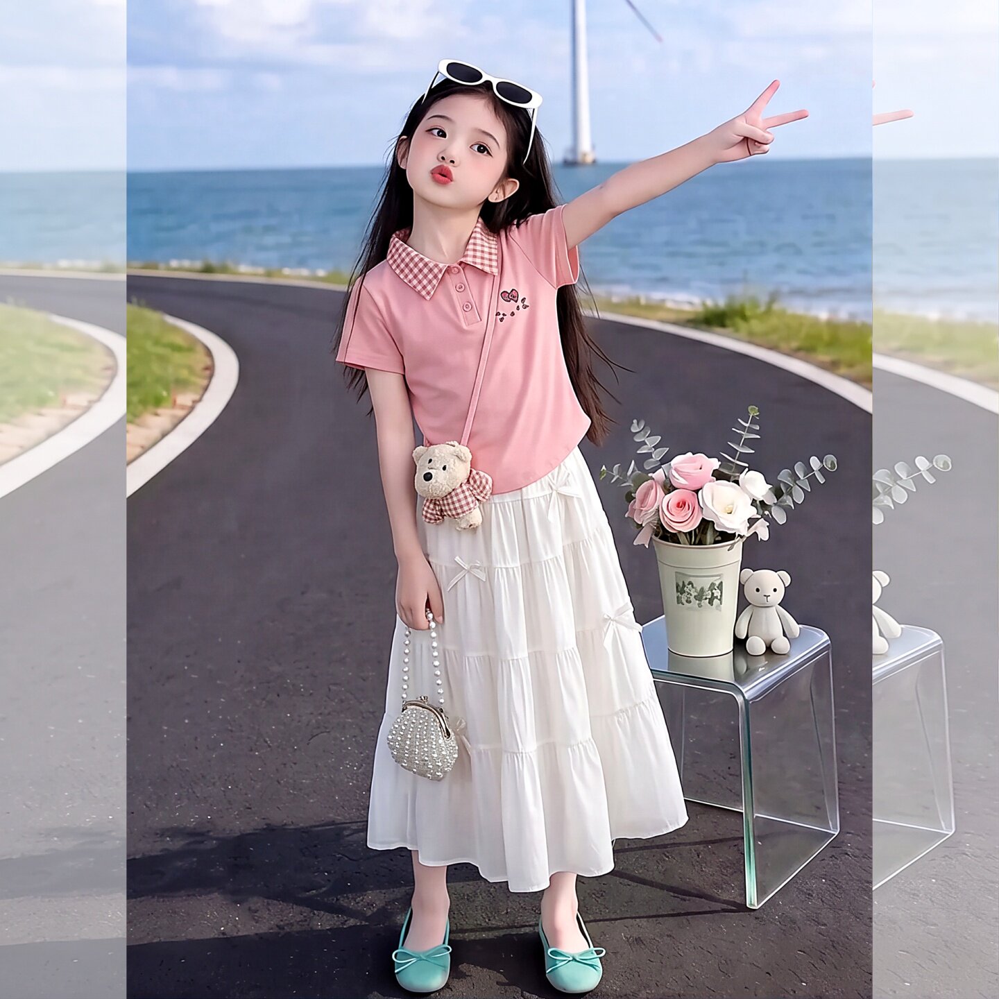 女童夏套装2026新款洋气小女孩独