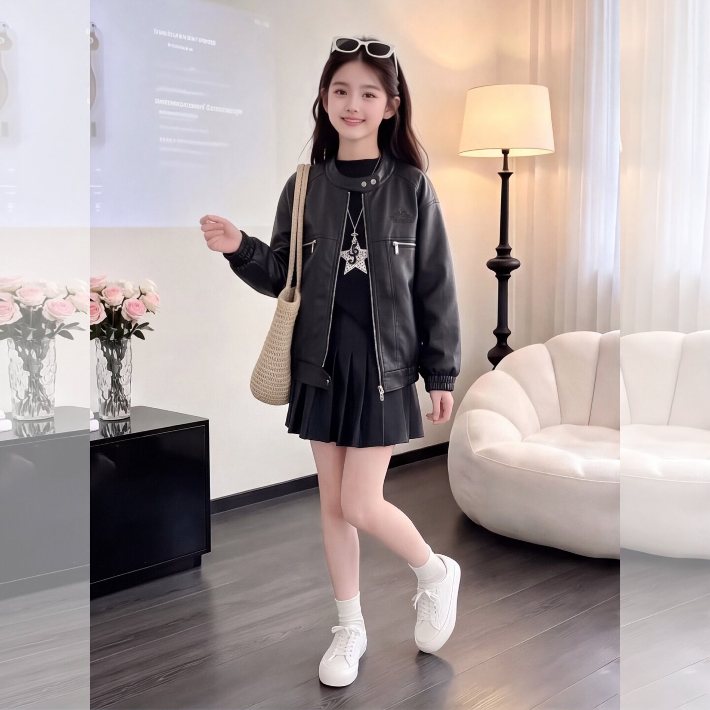 女童外套秋季2026新款儿童洋气皮
