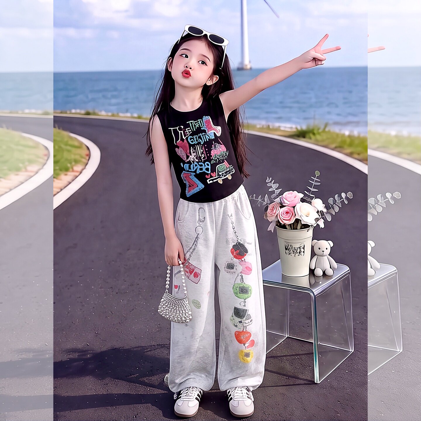 女童夏装套装2026新款洋气夏季大