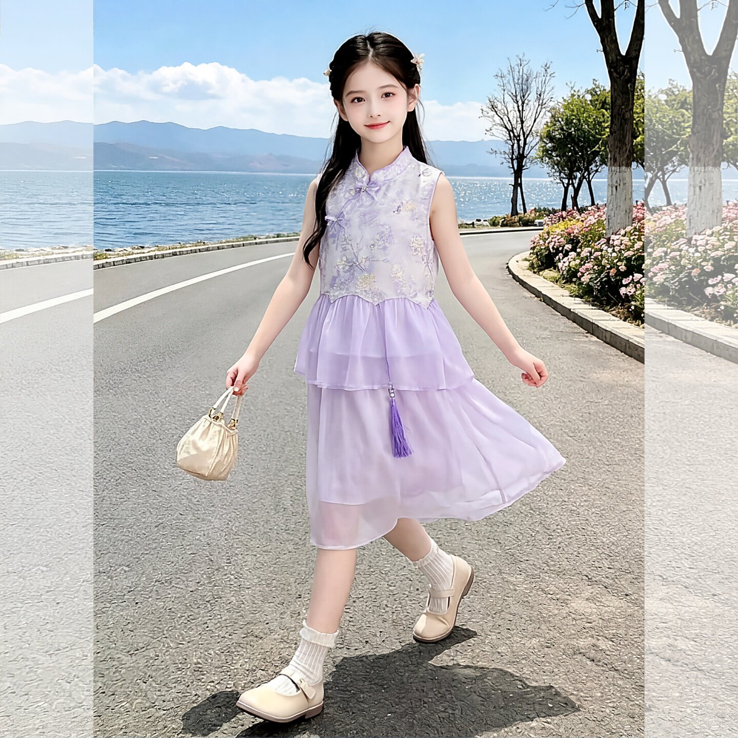 2026新款夏季女童套装国风洋气儿