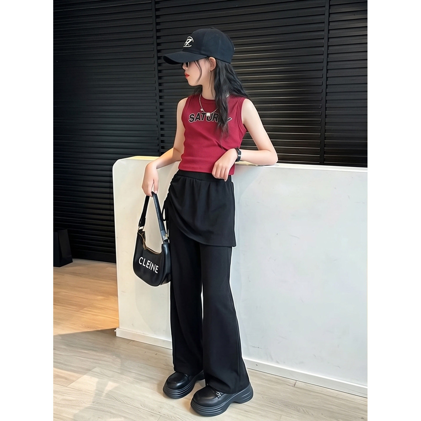 女童夏装套装新款阔腿裤两件套