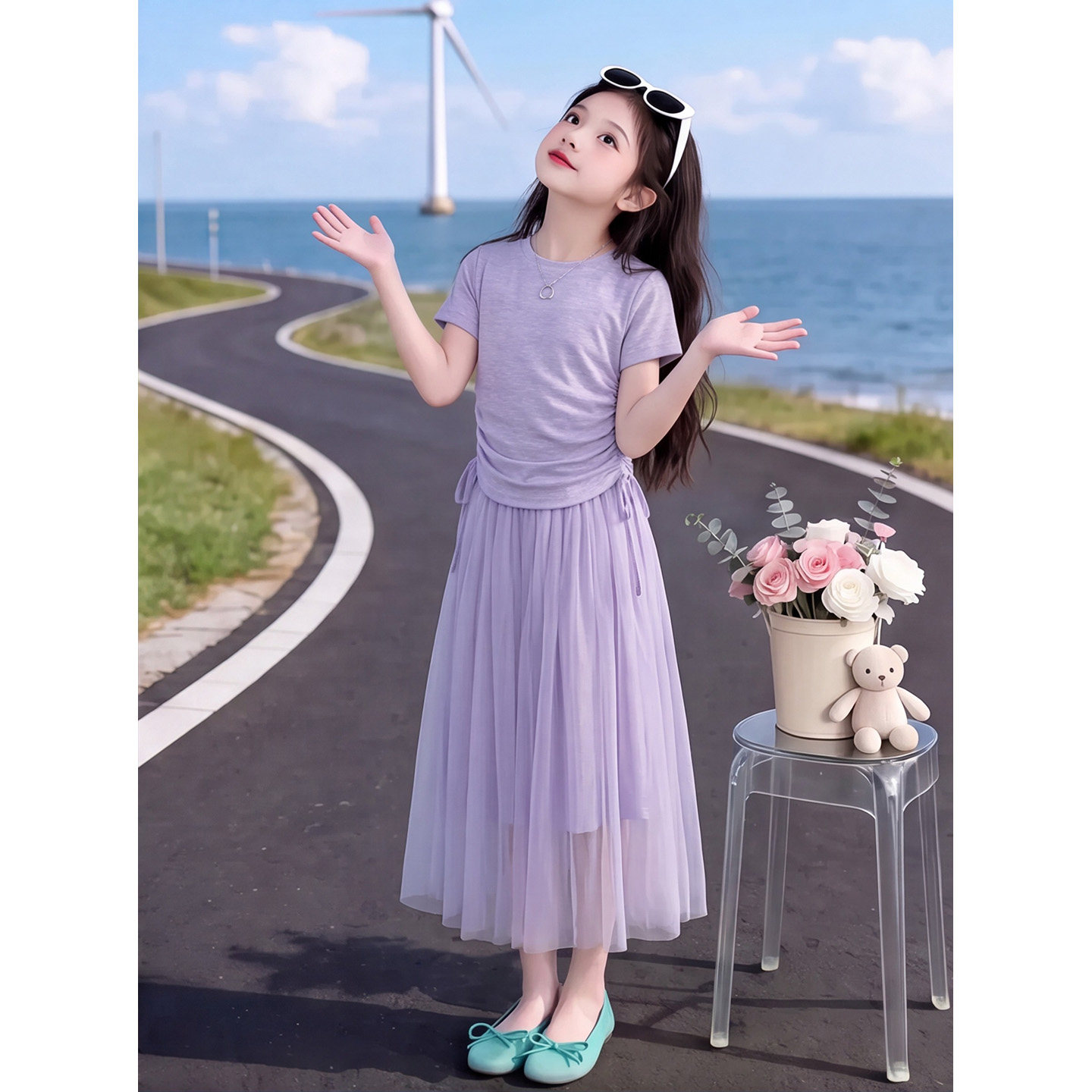 女童纱裙连衣裙夏装2026新款洋气