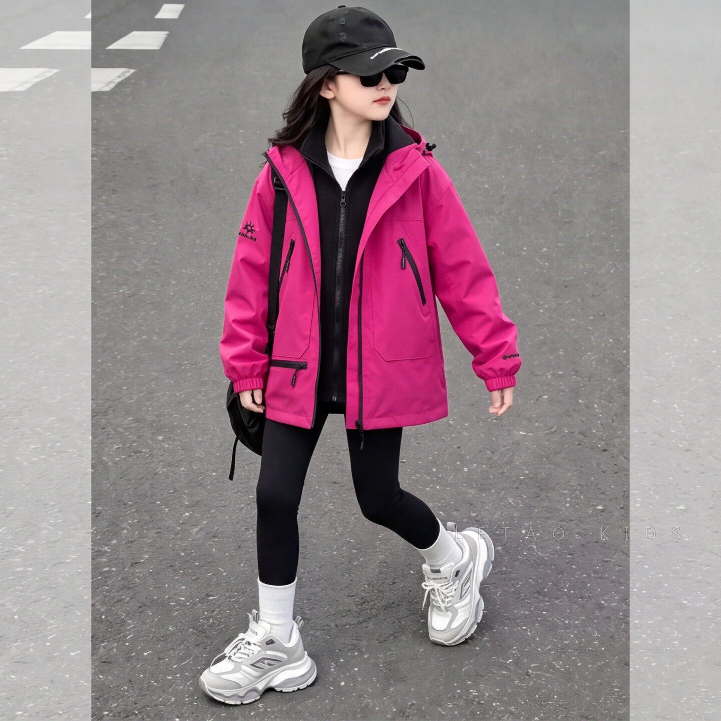 女童冲锋衣秋冬三合一两件套2026新款儿童春秋装女孩户外上衣大童
