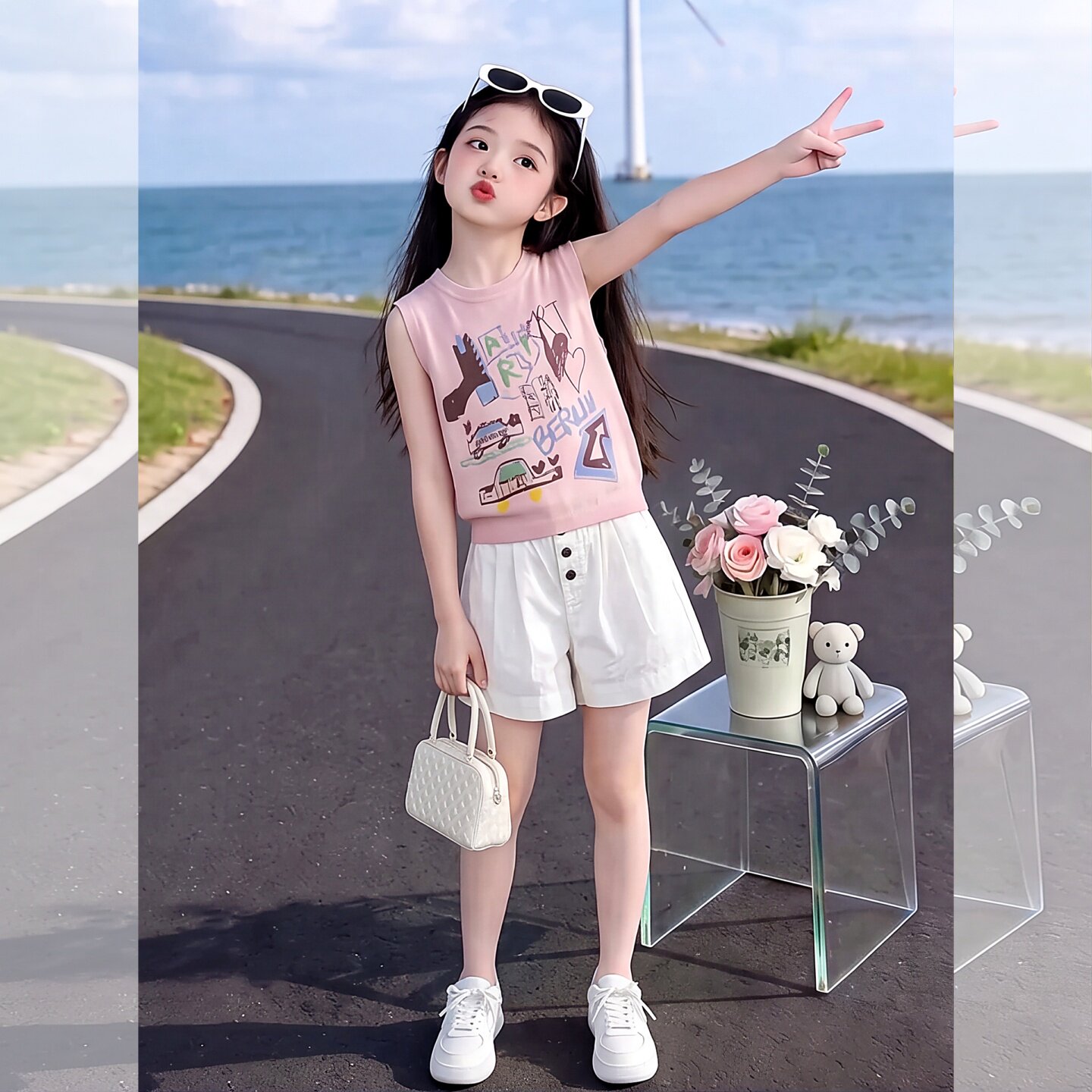 女童夏季套装2026新款儿童百搭多