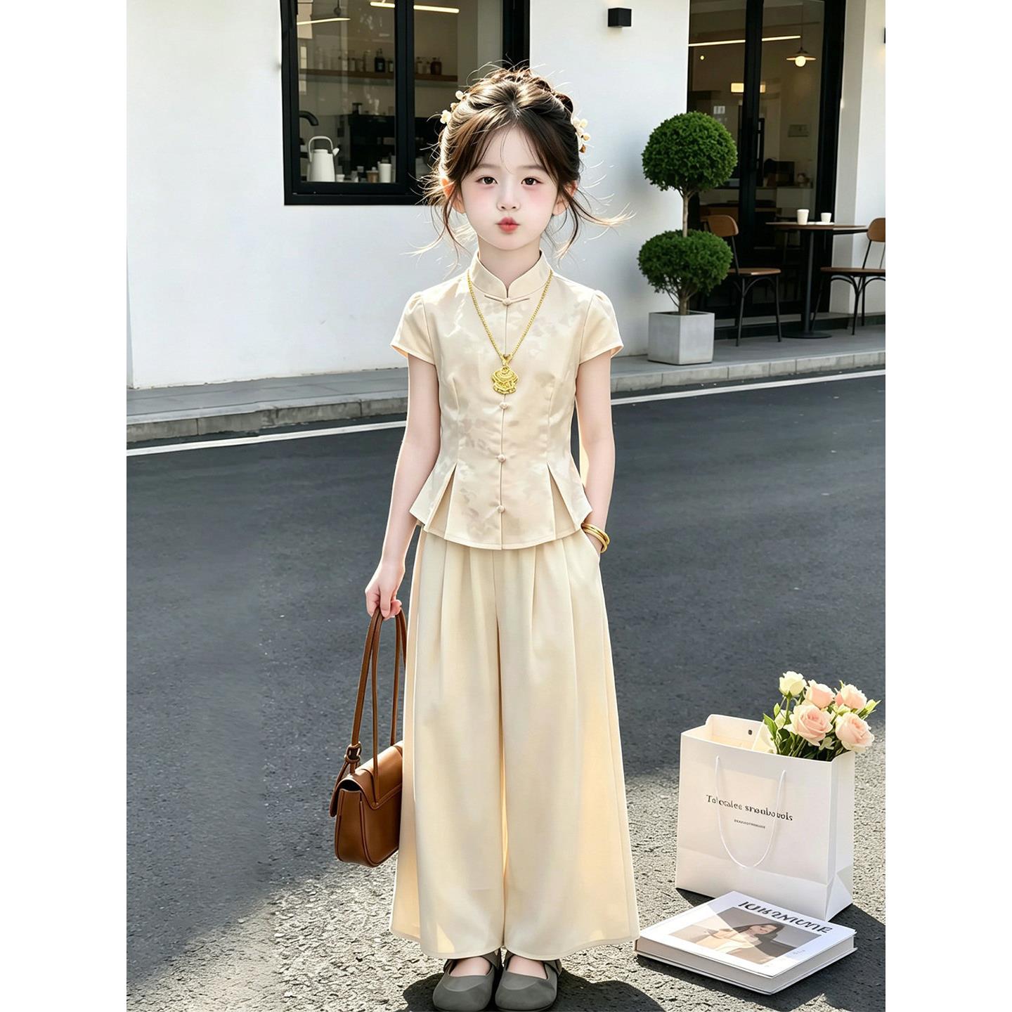 汉服女童夏装套装2026新款儿童国风新中式衣服女大童独特漂亮古装