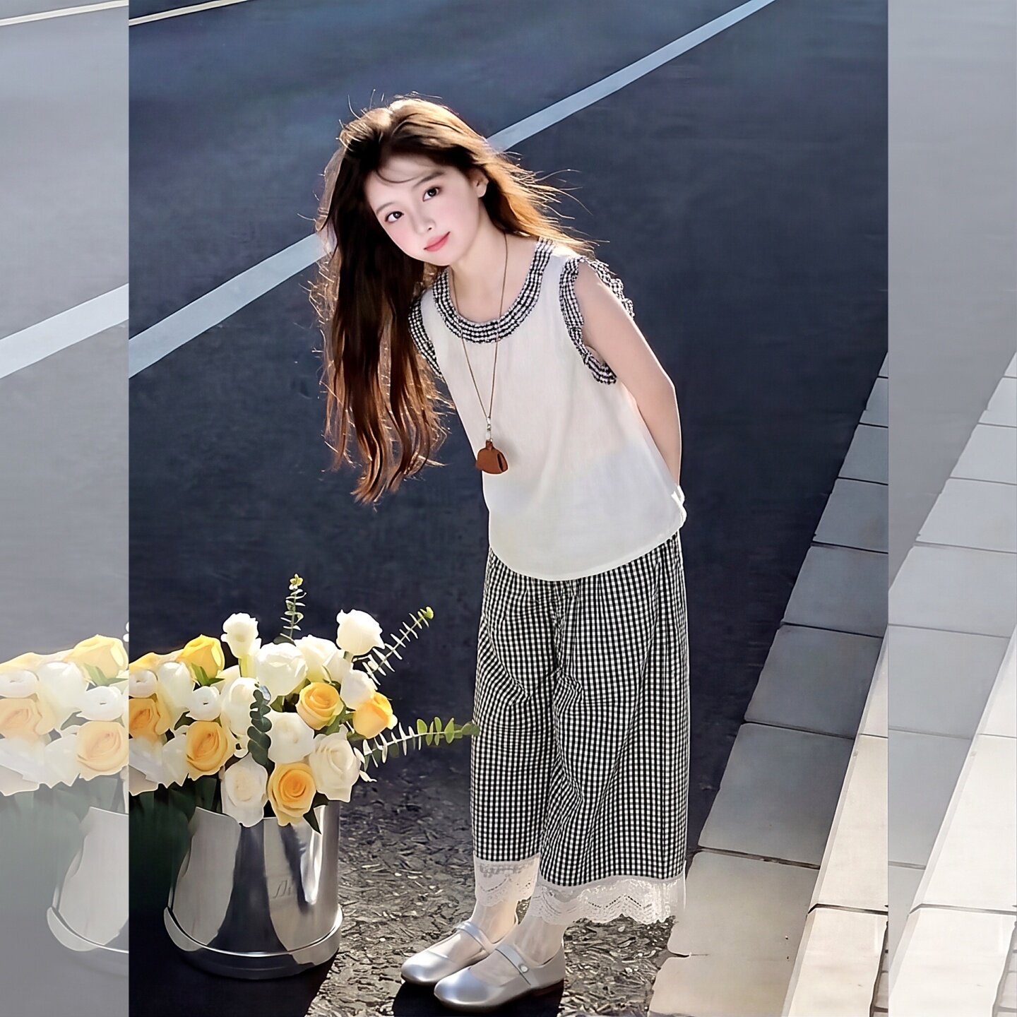 女童夏装套装2026新款洋气女大童