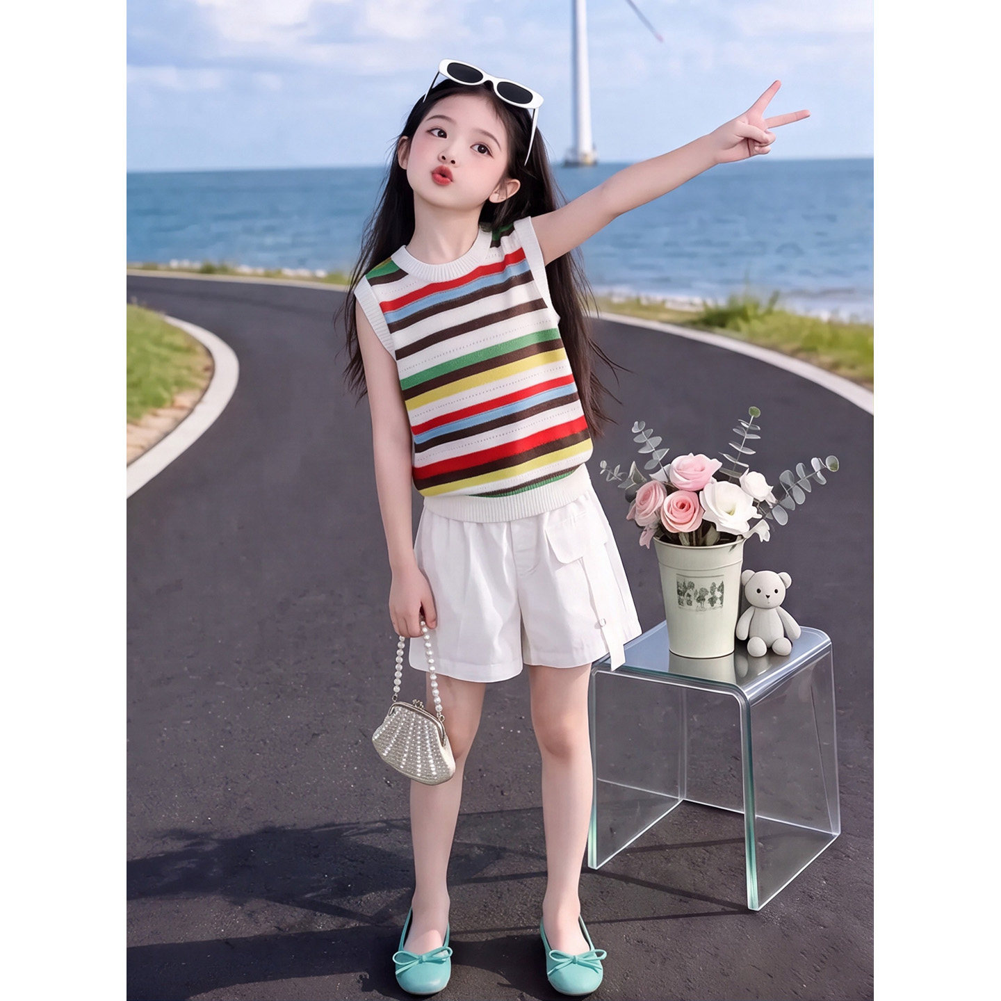 女童背心外穿夏季2026新款大童女
