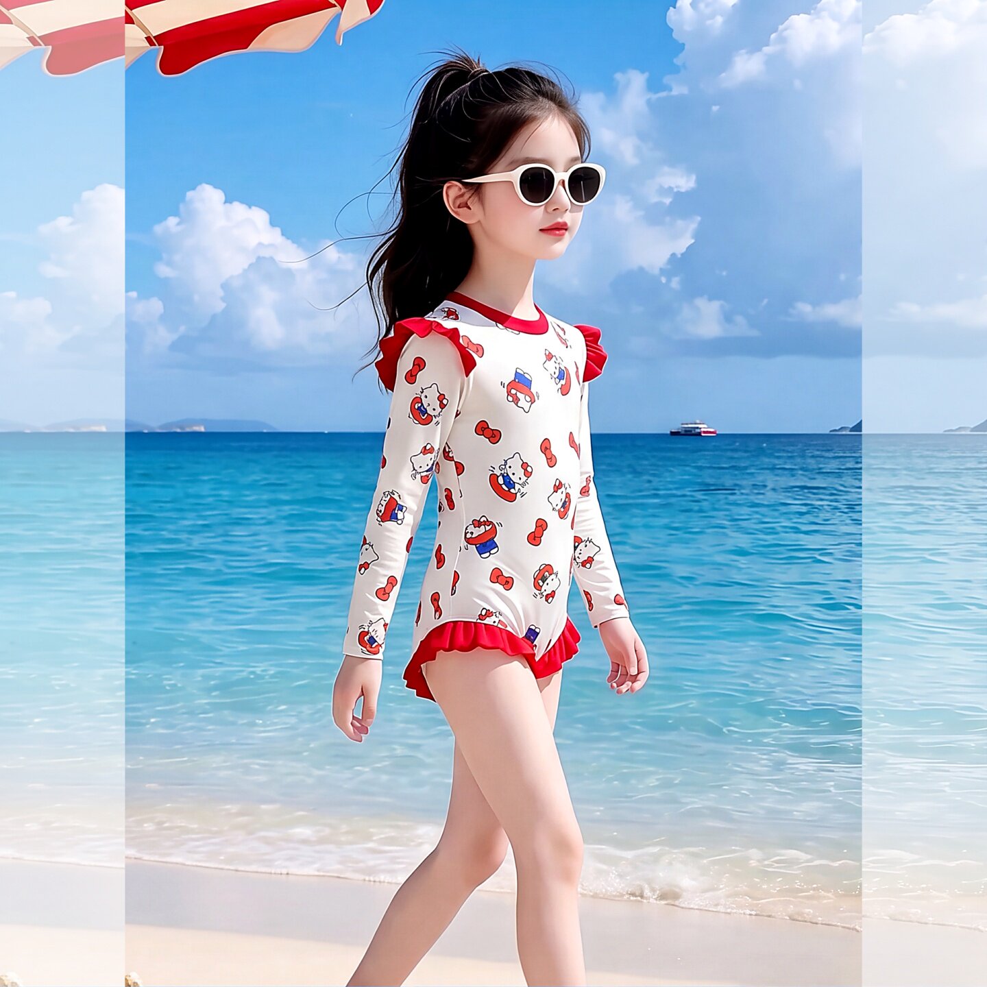 女童游泳衣夏季小女孩宝宝夏装20