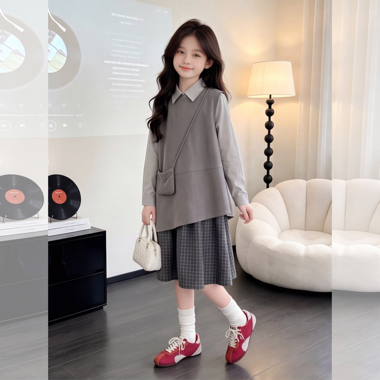 女童秋装超好看连衣裙2026新款女