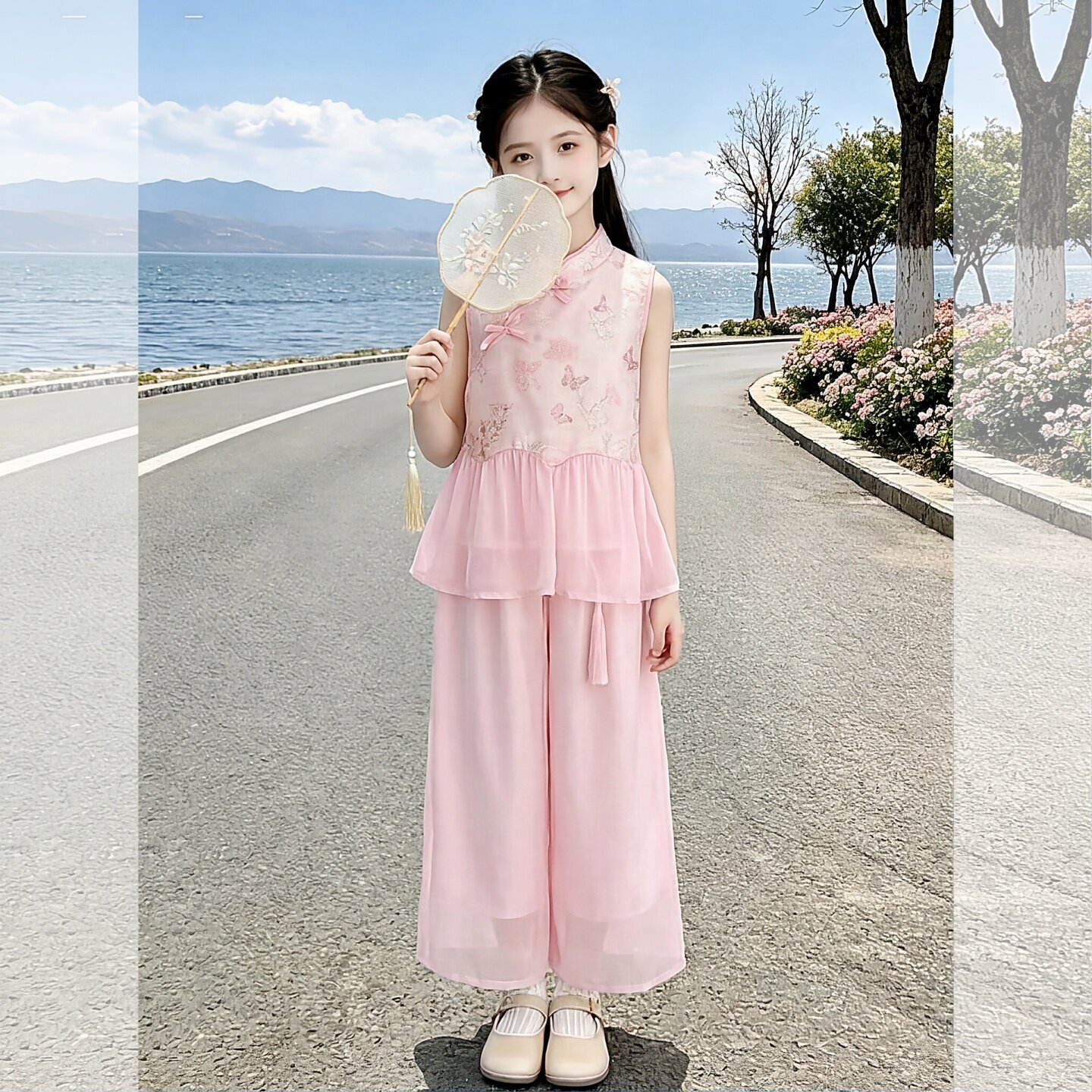 2026新款夏季女童套装国风洋气儿