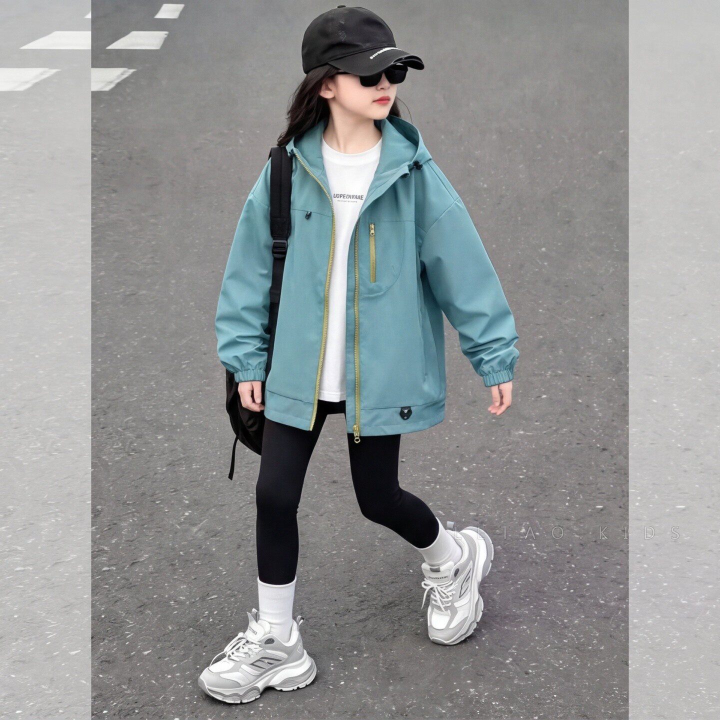 女童秋冬三合一可拆夹棉冲锋衣