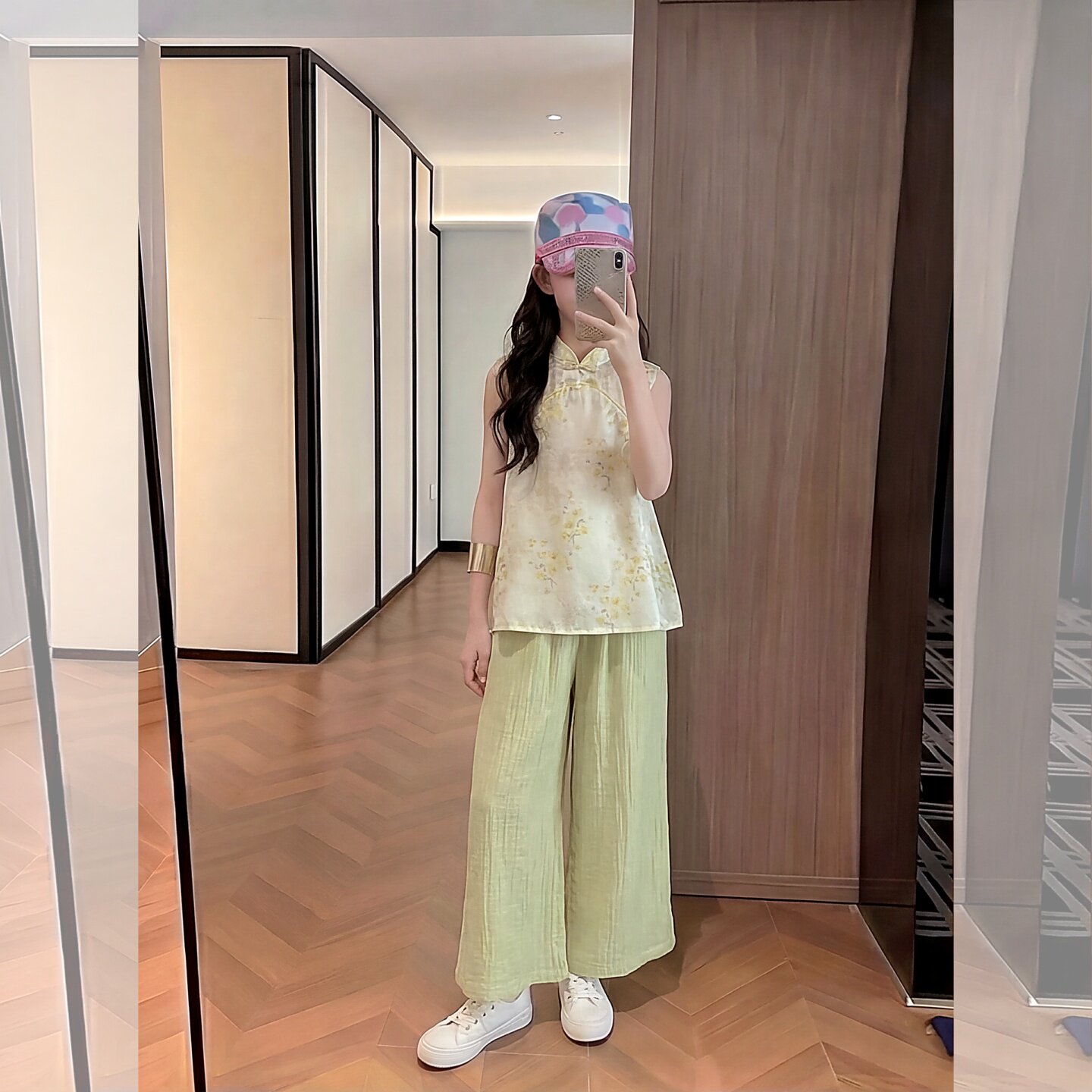 女童夏装新中式无袖套装新款洋气