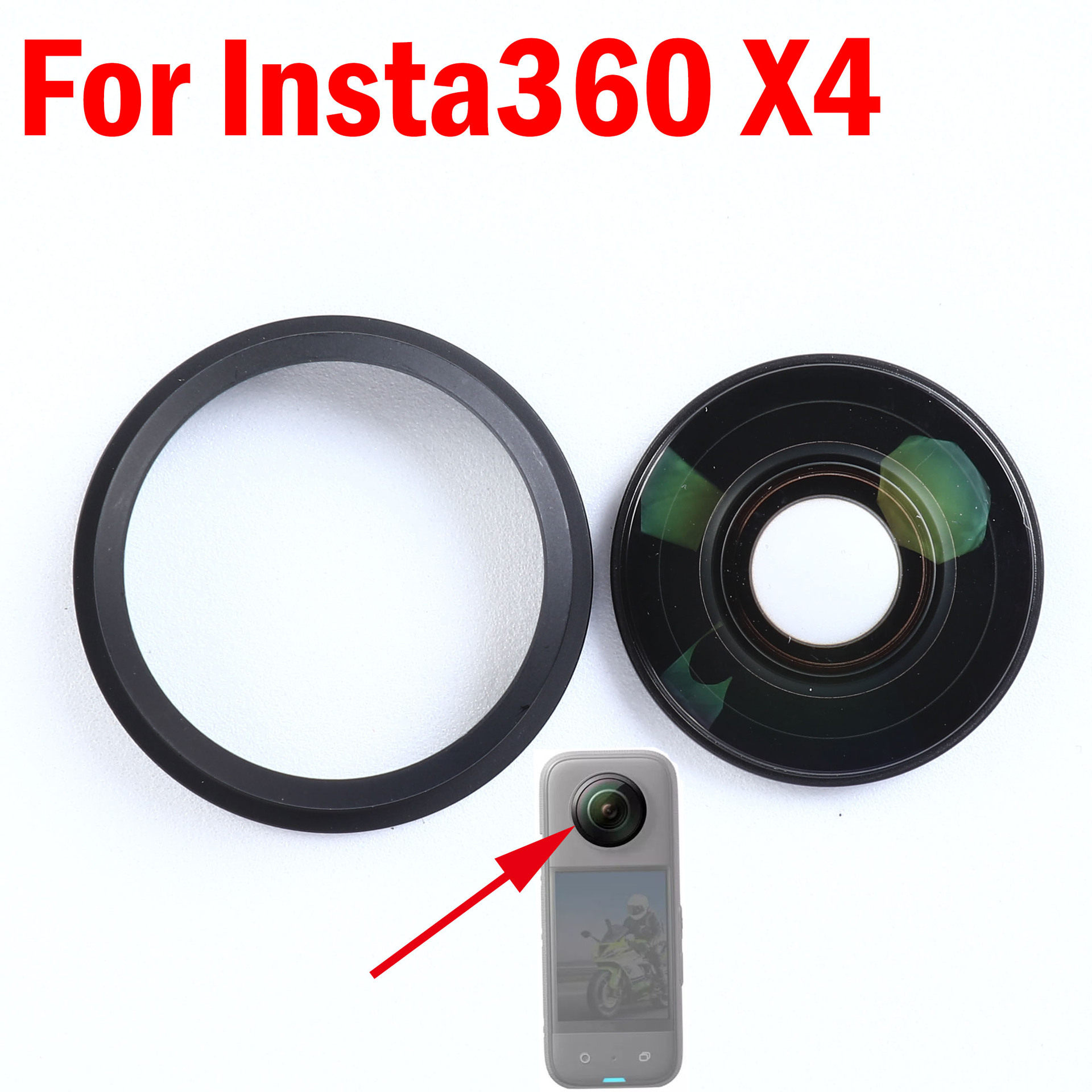 适用于影石Insta360 X4 维修镜片运动全景相机镜头维修配件
